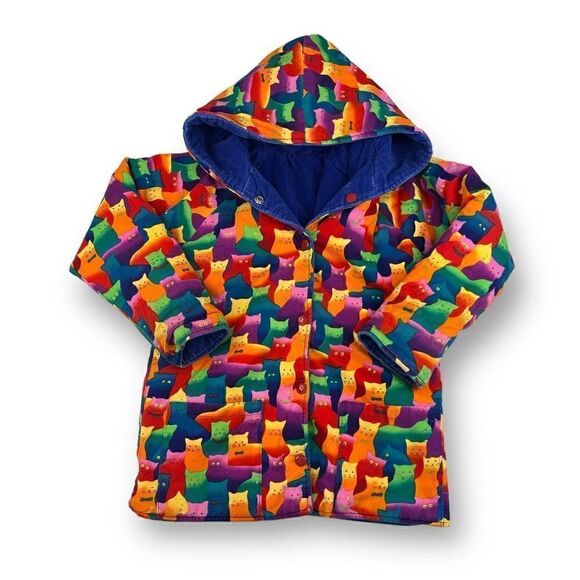 Country Clothiers Kids Cat Corduroy Snap Button Jacket Size Large - Picture 1 of 12